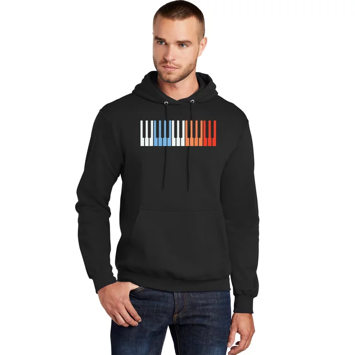 Vintage Piano Funny Pianist Music Keyboard Musician Outfit Hoodie