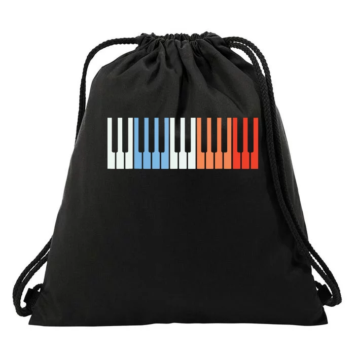 Vintage Piano Funny Pianist Music Keyboard Musician Outfit Drawstring Bag