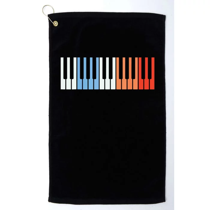 Vintage Piano Funny Pianist Music Keyboard Musician Outfit Platinum Collection Golf Towel