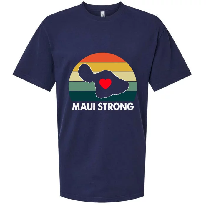 Vintage Pray For Maui Hawaii Strong Heart Gift Sueded Cloud Jersey T-Shirt