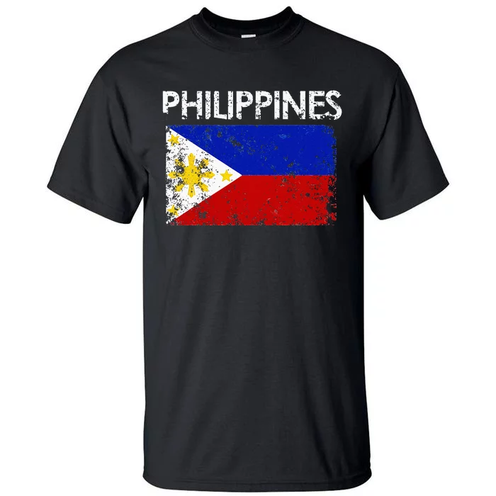 Vintage Philippines Filipino Flag Pride Gift Tall T-Shirt