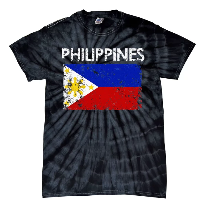 Vintage Philippines Filipino Flag Pride Gift Tie-Dye T-Shirt