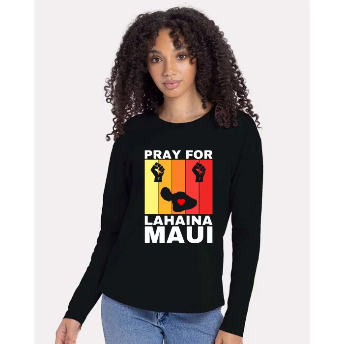 Vintage Pray For Lahaina Maui Gift Womens Cotton Relaxed Long Sleeve T-Shirt