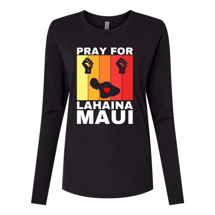 Vintage Pray For Lahaina Maui Gift Womens Cotton Relaxed Long Sleeve T-Shirt