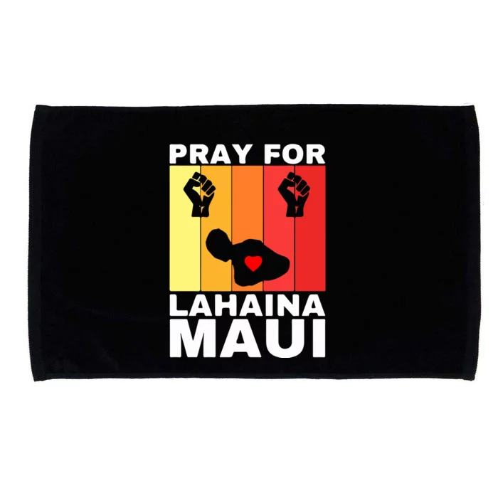 Vintage Pray For Lahaina Maui Gift Microfiber Hand Towel