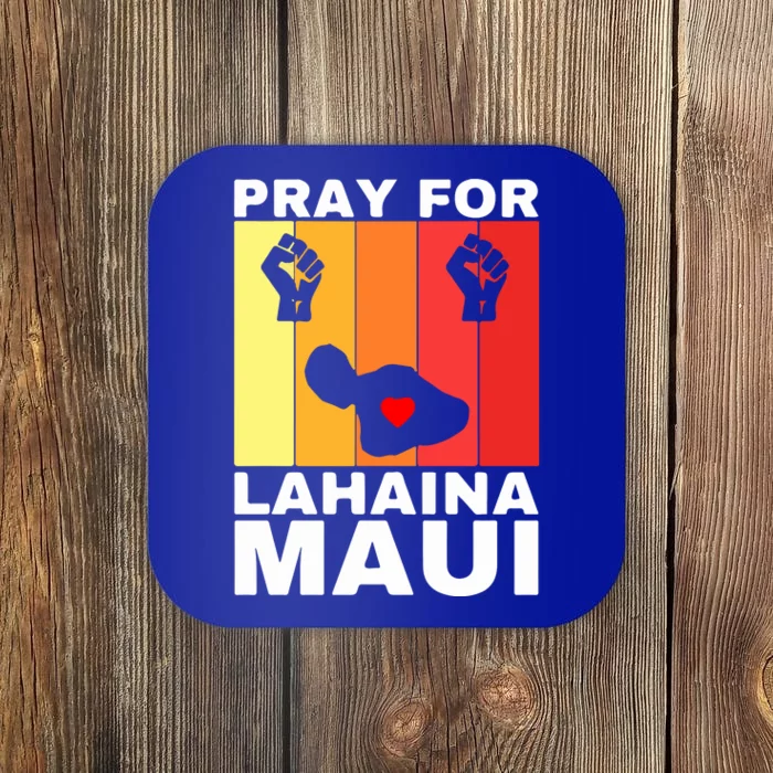 Vintage Pray For Lahaina Maui Gift Coaster