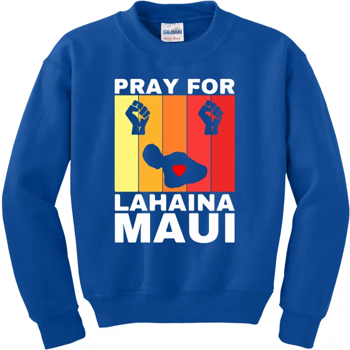 Vintage Pray For Lahaina Maui Gift Kids Sweatshirt