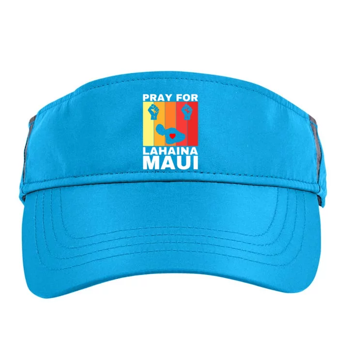 Vintage Pray For Lahaina Maui Gift Adult Drive Performance Visor