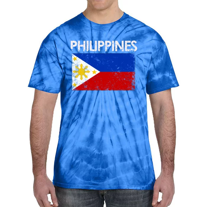 Vintage Philippines Filipino Flag Pride Gift Tie-Dye T-Shirt