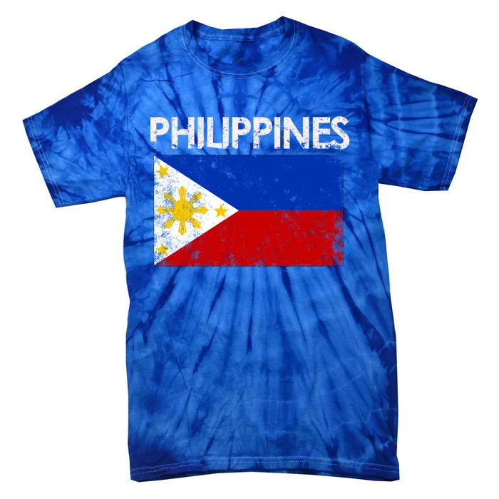 Vintage Philippines Filipino Flag Pride Gift Tie-Dye T-Shirt