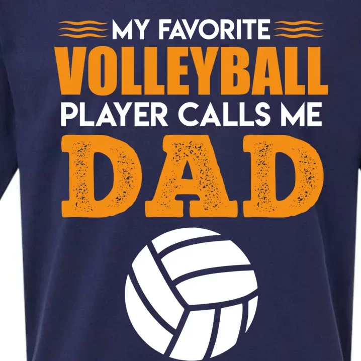 Volleyball Player Father Saying Volleyball Funny Gift Sueded Cloud Jersey T-Shirt