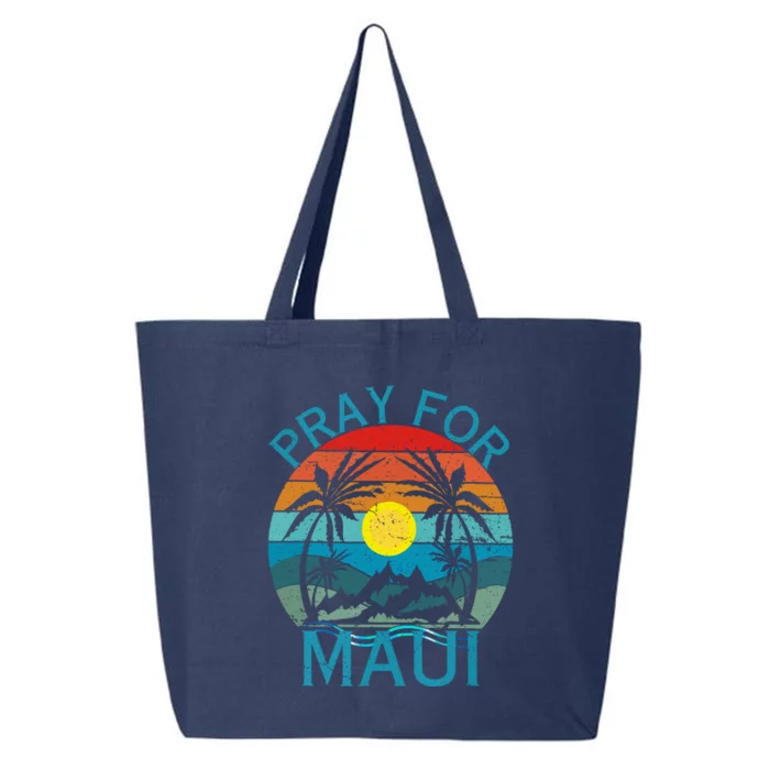 Vintage Pray For Maui Hawaii Wildflower Support Gift 25L Jumbo Tote