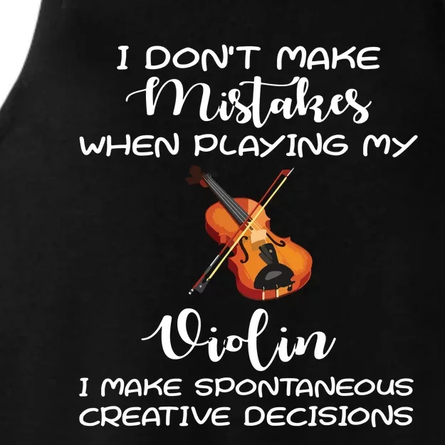 Violin Player Gifts Violinist Orchestra Music 80s 90s Ladies Tri-Blend Wicking Tank