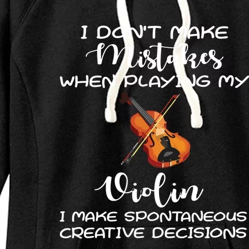 Violin Player Gifts Violinist Orchestra Music 80s 90s Women's Fleece Hoodie