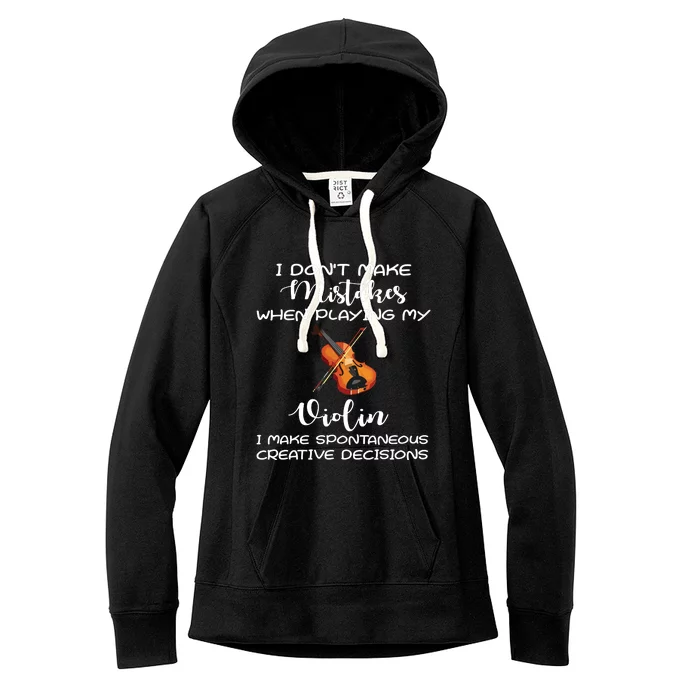 Violin Player Gifts Violinist Orchestra Music 80s 90s Women's Fleece Hoodie