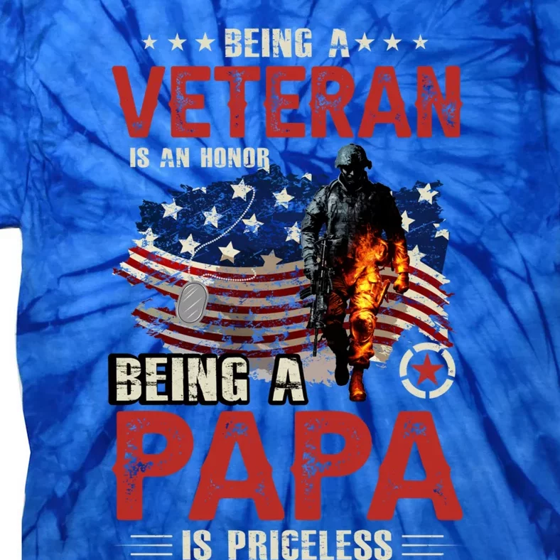 Veteran Papa Great Gift Tie-Dye T-Shirt