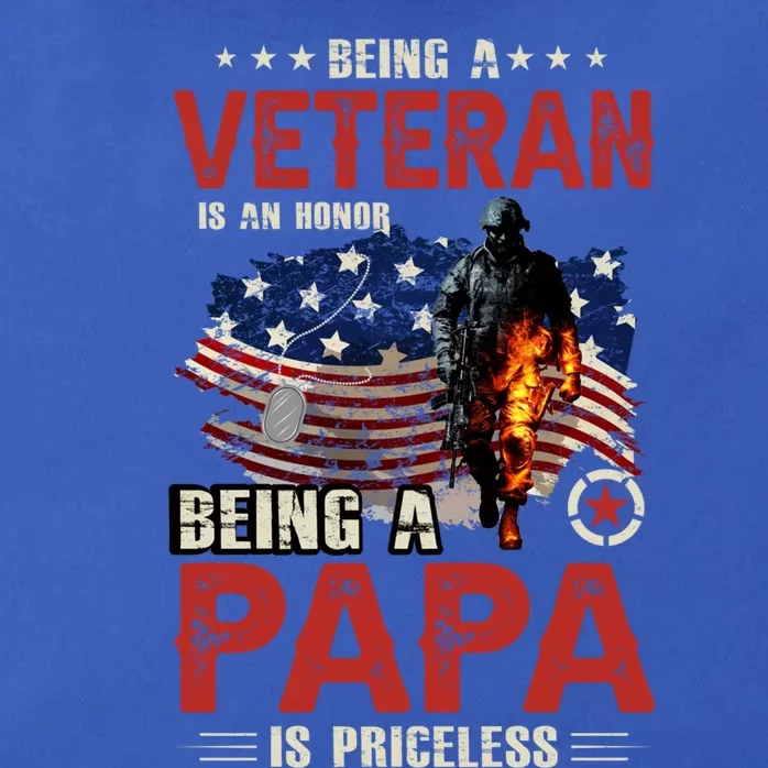 Veteran Papa Great Gift Zip Tote Bag