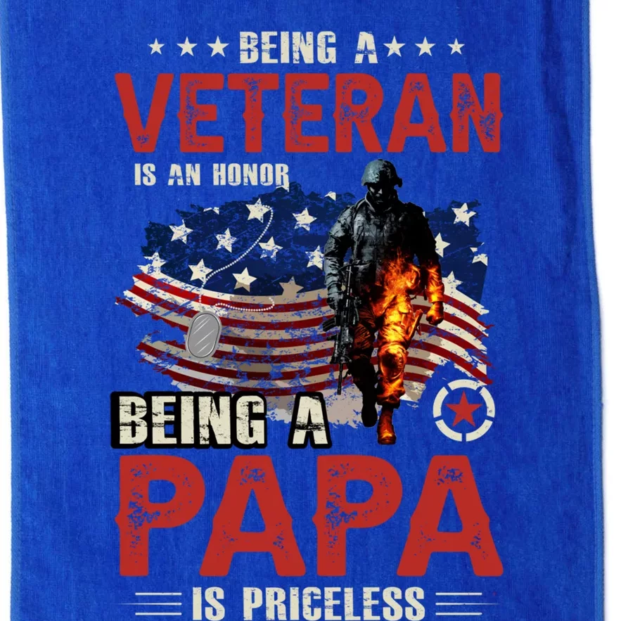 Veteran Papa Great Gift Platinum Collection Golf Towel