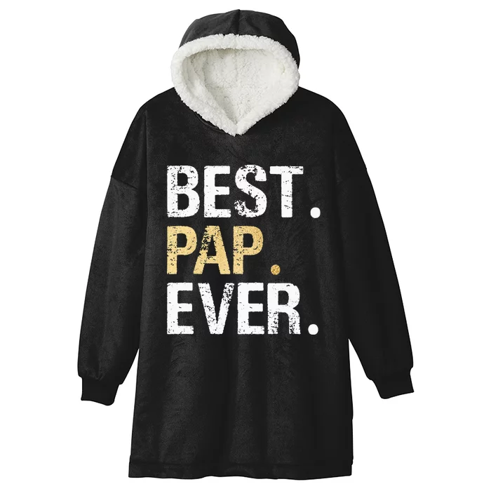 Vintage Pap Gift From Granddaughter Grandson Best Pap Hooded Wearable Blanket