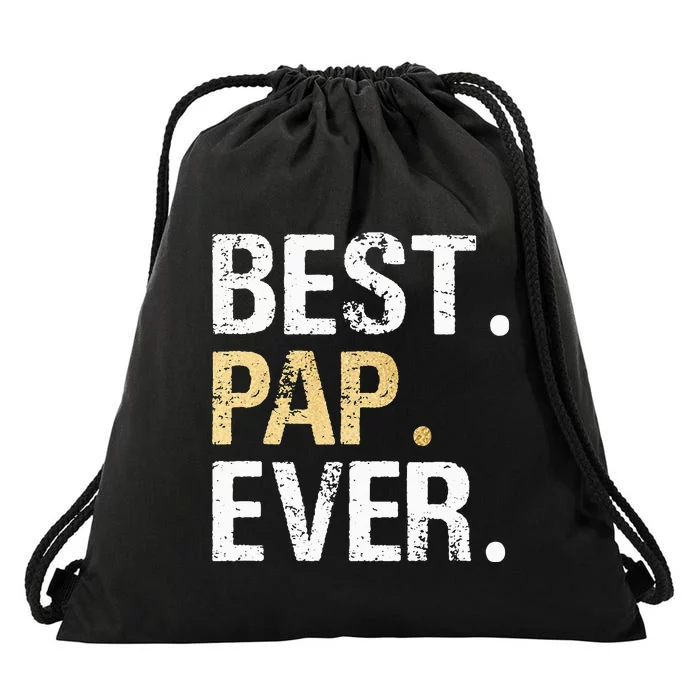 Vintage Pap Gift From Granddaughter Grandson Best Pap Drawstring Bag