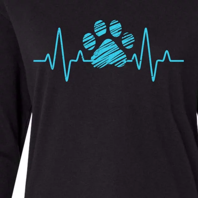 Veterinarian Paw Heartbeat Love Animals Vet Tech Gift Womens Cotton Relaxed Long Sleeve T-Shirt