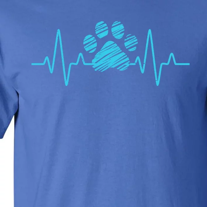 Veterinarian Paw Heartbeat Love Animals Vet Tech Gift Tall T-Shirt