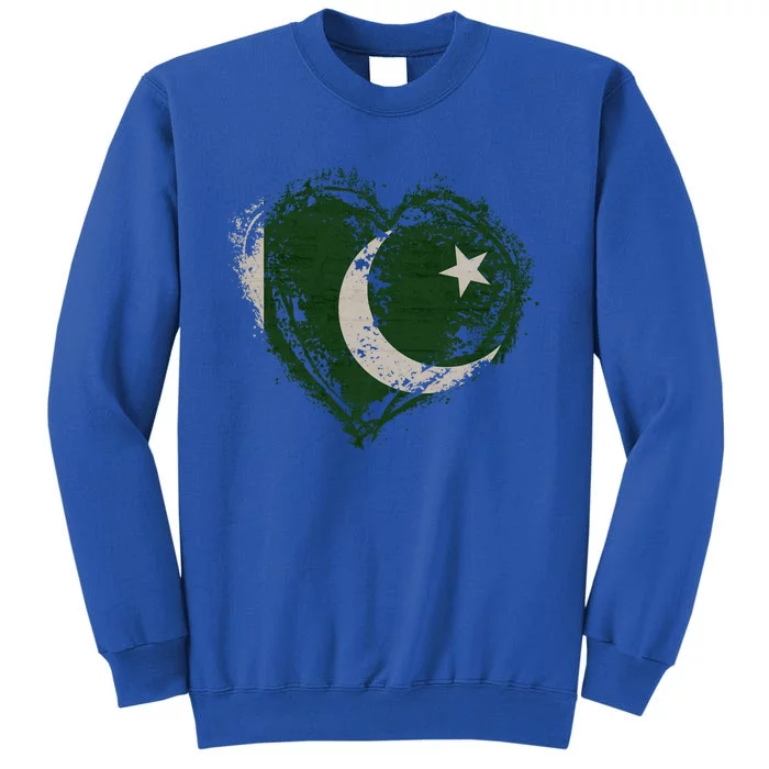 Vintage Pakistan Heart Shape Flag Stylish Design Meaningful Gift Sweatshirt