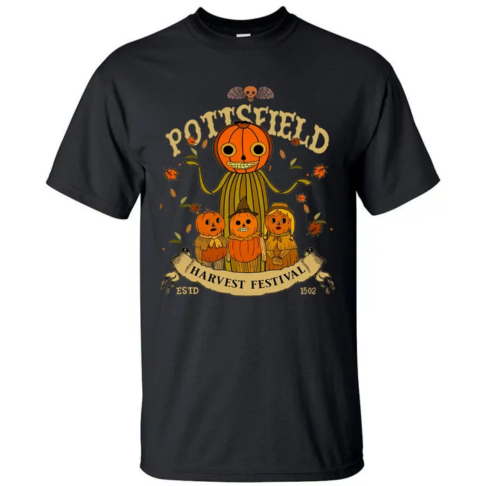 Vintage Pottsfield Harvest Festival Estd 1502 Pottsfield Harvest Spook Tall T-Shirt