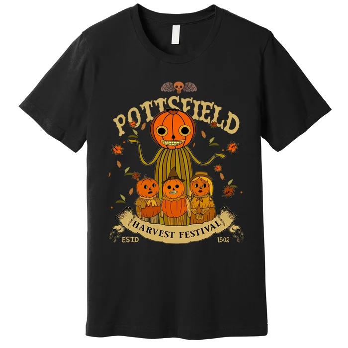 Vintage Pottsfield Harvest Festival Estd 1502 Pottsfield Harvest Spook Premium T-Shirt