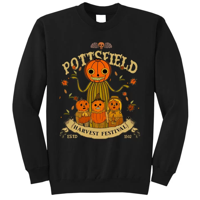 Vintage Pottsfield Harvest Festival Estd 1502 Pottsfield Harvest Spook Tall Sweatshirt