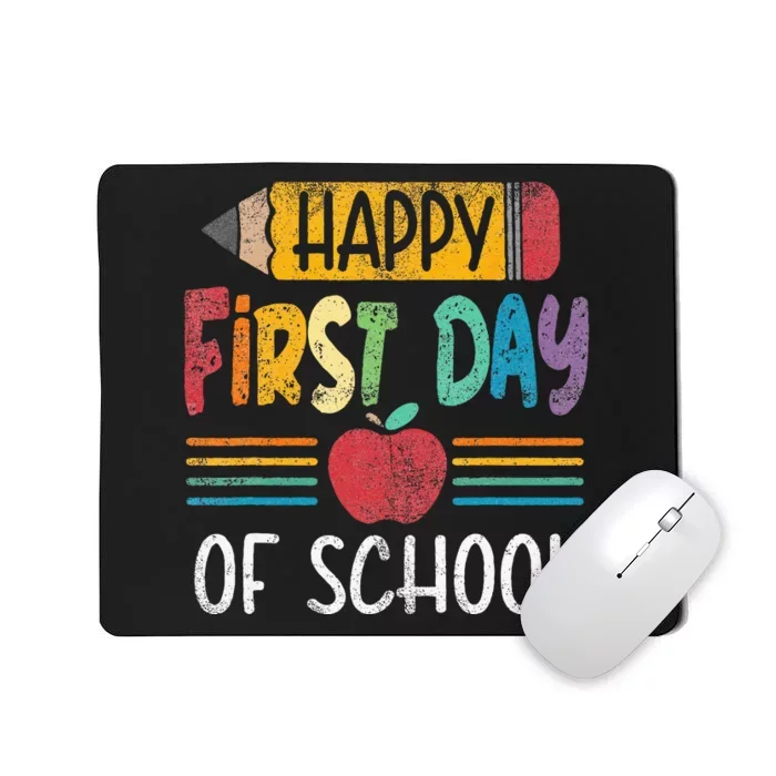 Vintage Pencil Happy First Day Of School Teacher Mousepad