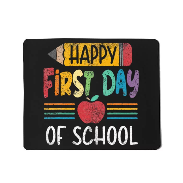 Vintage Pencil Happy First Day Of School Teacher Mousepad