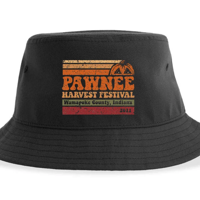 Vintage Pawnee Harvest Festival Parks And Rec Sustainable Bucket Hat