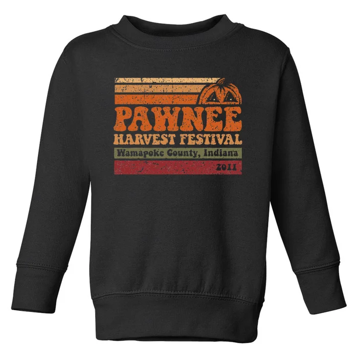 Vintage Pawnee Harvest Festival Parks And Rec Toddler Sweatshirt