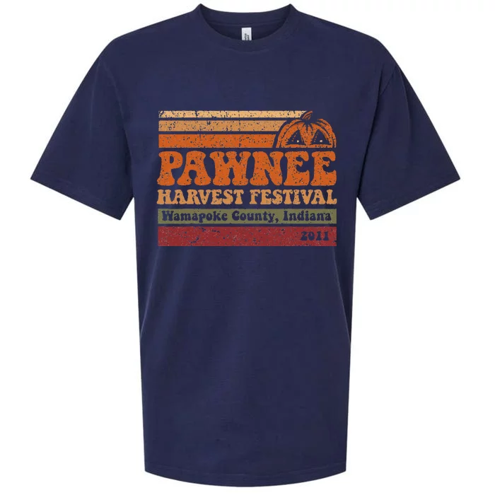 Vintage Pawnee Harvest Festival Parks And Rec Sueded Cloud Jersey T-Shirt