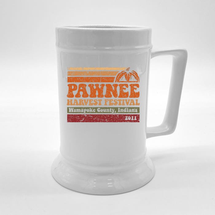 Vintage Pawnee Harvest Festival Parks And Rec Front & Back Beer Stein