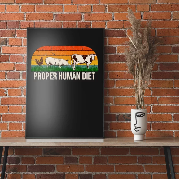 Vintage Proper Human Diet Poster