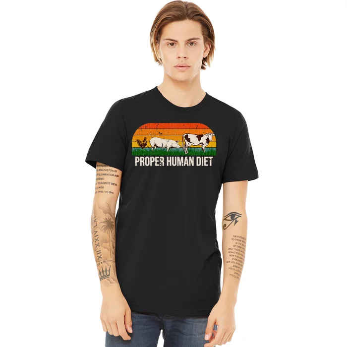 Vintage Proper Human Diet Premium T-Shirt