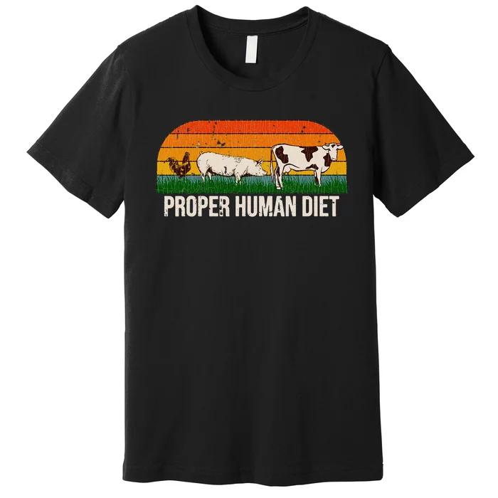 Vintage Proper Human Diet Premium T-Shirt