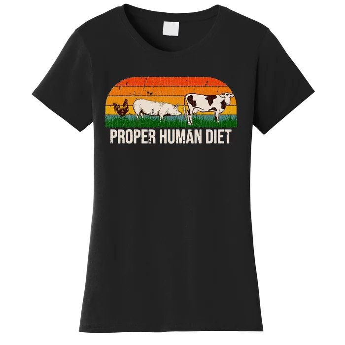 Vintage Proper Human Diet Women's T-Shirt