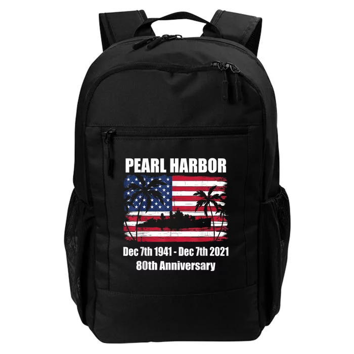 Vintage Pearl Harbor 80th Anniversary Flag Daily Commute Backpack