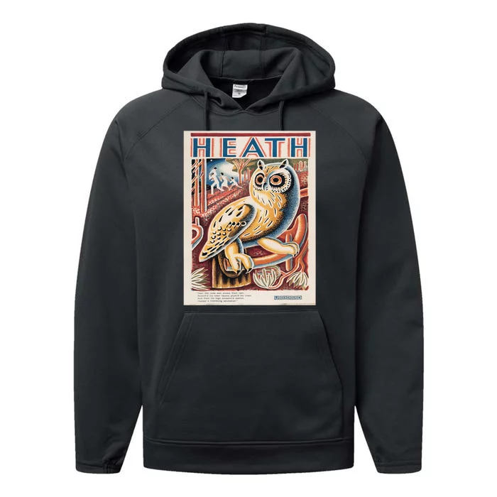 Vintage Poster Heath Retro Performance Fleece Hoodie