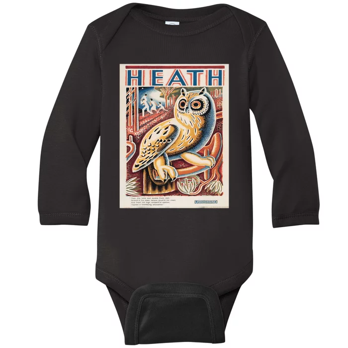 Vintage Poster Heath Retro Baby Long Sleeve Bodysuit