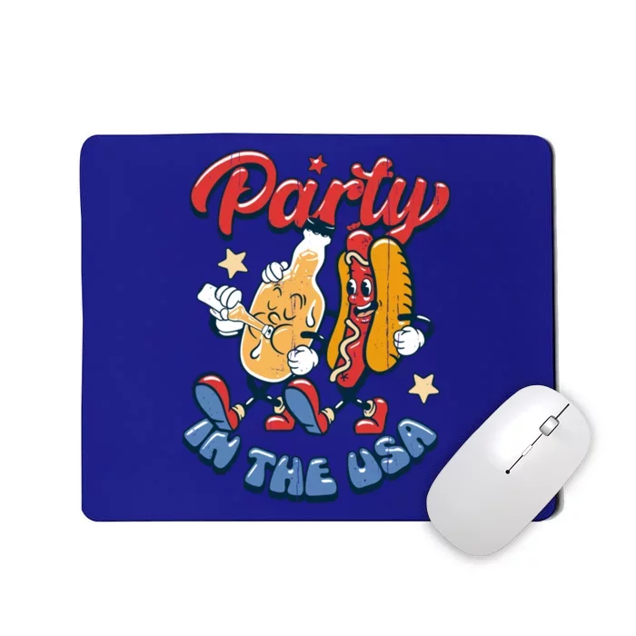 Vintage Party In The Usa Retro 4th Of July Independence Day Gift Mousepad