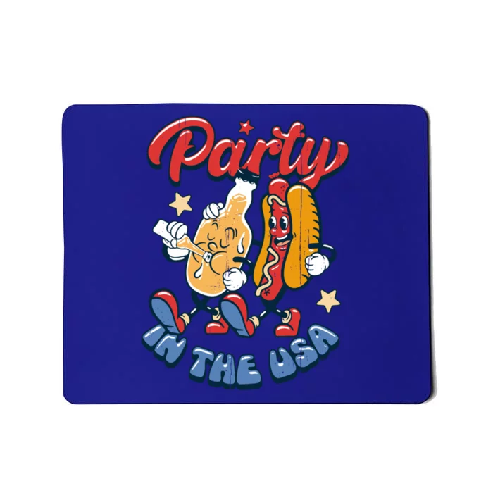 Vintage Party In The Usa Retro 4th Of July Independence Day Gift Mousepad