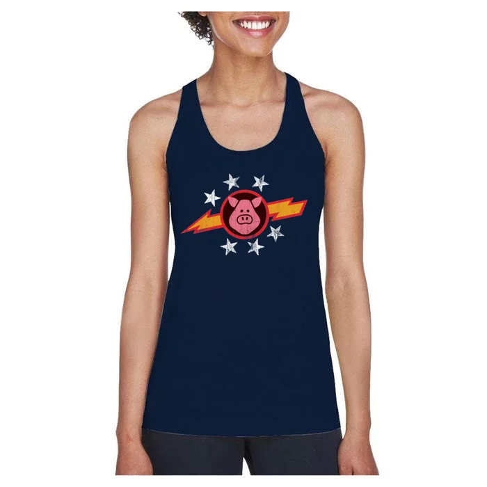 Vintage Pigs In Space Women's Racerback Tank