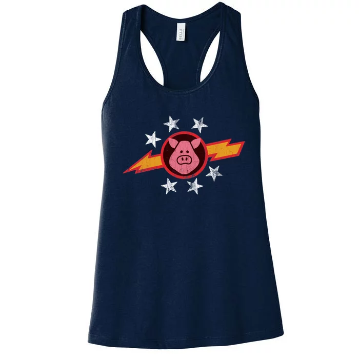 Vintage Pigs In Space Women's Racerback Tank