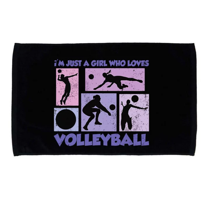 Volleyball Player I'm Just A  Who Loves Volleyball Microfiber Hand Towel