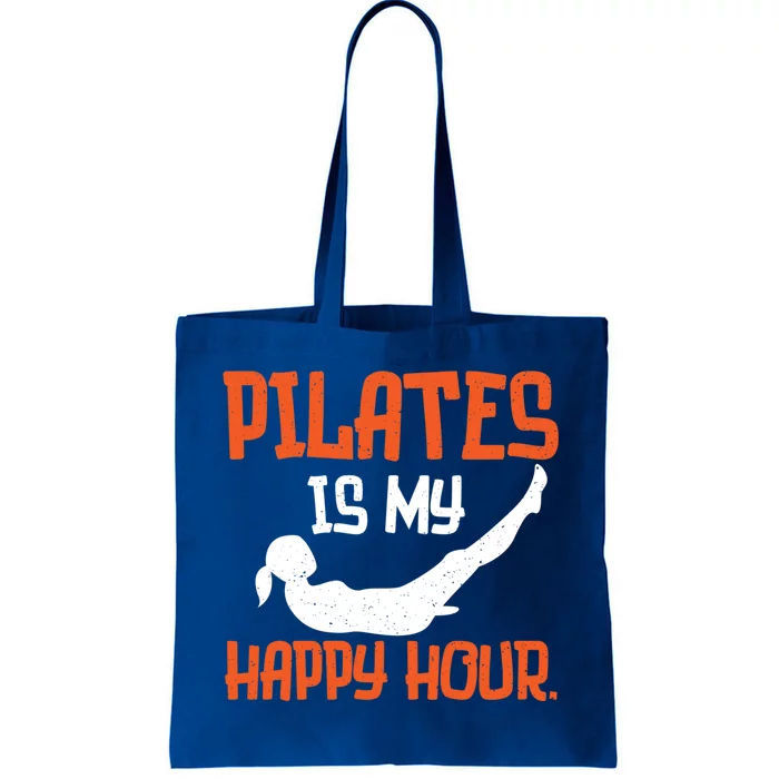 Vintage Pilates Is My Happy Hour Workout Fitness Gym Gift Tote Bag