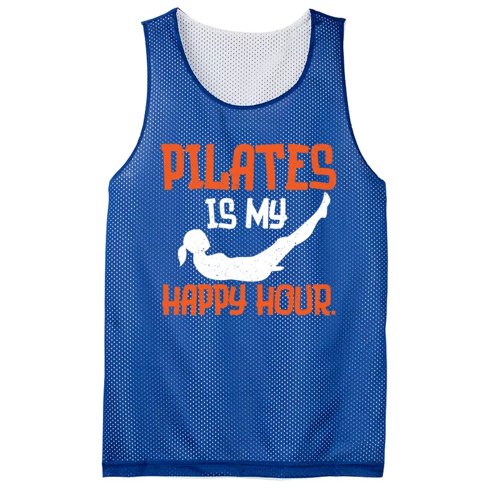 Vintage Pilates Is My Happy Hour Workout Fitness Gym Gift Mesh Reversible Basketball Jersey Tank